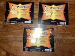 ?POKEMON: LOT OF 3 Shining Fates Pikachu V Collection Box NEW FACTORY SEALED - Image 3