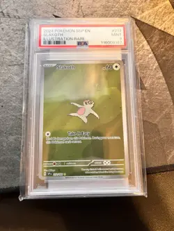 2024 Pokemon SV Surging Sparks SSP EN #212/191 Slakoth Illustration Rare PSA 9 - Image 1