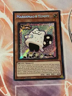 Yugioh! Marshmao Yummy Secret Rare DOOD-EN024 Doom of Dimensions 1st Edition NM - Image 1