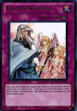 Yugioh! HP Solemn Warning - DREV-EN077 - Ultra Rare - Unlimited Edition Heavily - Image 1