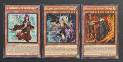 2025 YUGIOH MP25 1ST ED SECRET RARE LO / LACRIMA / QUEEN DOMAIN NM SET - Image 1