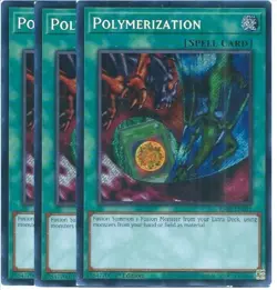 Yu-Gi-Oh! 3x Polymerization A RA03-EN051 Secret Rare Playset - Image 1
