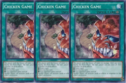 Yu-Gi-Oh! 3x Chicken Game CORE-EN067 Common Playset - Image 1