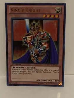 Yugioh 1st Edition Ultra Rare King's Knight LCYW NM - Image 2