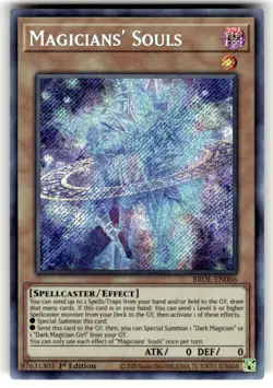 Magicians' Souls BROL-EN066 Secret Rare 1st Edition NM Yugioh - Image 1