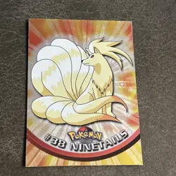 Ninetails (Ninetales) #38 Holo Pokemon Topps Series 1 Card (Black Label) LP - Image 1