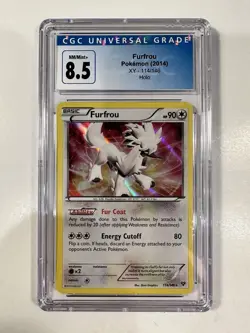 Furfrou 114/146 XY Base Set 2014 Holo Rare Pokemon Card CGC 8.5 - Image 1