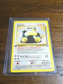 Snorlax 27/64 Jungle Set Non-Holo Rare Card 1st Edition WOTC Pokemon NM - Image 1
