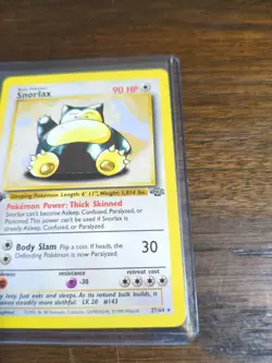 Snorlax 27/64 Jungle Set Non-Holo Rare Card 1st Edition WOTC Pokemon NM - Image 2