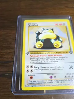 Snorlax 27/64 Jungle Set Non-Holo Rare Card 1st Edition WOTC Pokemon NM - Image 3