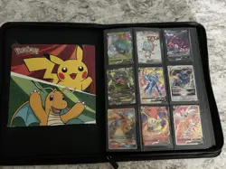 Pokemon Card Binder Lot 50 Card Collection (V’s, VMAX, Full Arts. - Image 1