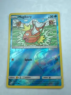 ALT REVERSE HOLO Pokemon Sun Moon Hidden Fates Card Magikarp 15/68 - Image 1