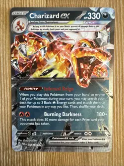 Charizard Ex - 054/091 - Paldean Fates Double Rare Pokemon Card NM - Image 1