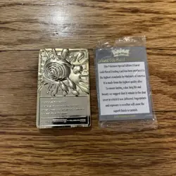 Poliwhirl Jigglypuff Pokemon 23k Gold Plated Trading Card Burger King Promo 1999 - Image 3