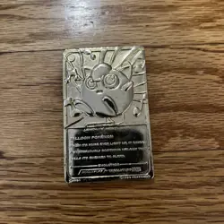 Poliwhirl Jigglypuff Pokemon 23k Gold Plated Trading Card Burger King Promo 1999 - Image 5