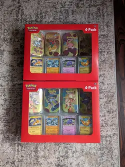 TWO Pokemon 4 Pack Mini Tins + 4 Promo Cards Bundle - 151 SAMS CLUB EXCLUSIVE - Image 1