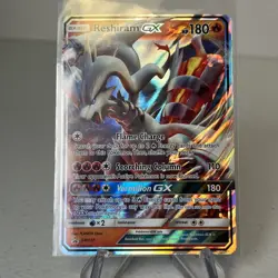 Reshiram GX SM137 Sun & Moon Ultra Rare Holo Black Star Promo Pokemon Card - Image 1