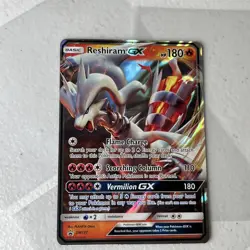 Reshiram GX SM137 Sun & Moon Ultra Rare Holo Black Star Promo Pokemon Card - Image 2