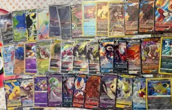 Pokemon Lot 37 Cards - Holos, Promos, EX, V, Full Art - Mixed Collection MP-DMG - Image 1
