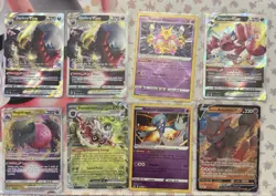 Pokemon Lot 37 Cards - Holos, Promos, EX, V, Full Art - Mixed Collection MP-DMG - Image 5