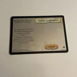 2001 Harry Potter TCG Quiddich Neville Longbottom Holo Foil Rare Card 15/80 - Image 1