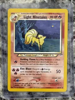 Pokemon Card - Light Ninetales Neo Destiny 50/105 Uncommon Non Holo - Image 1