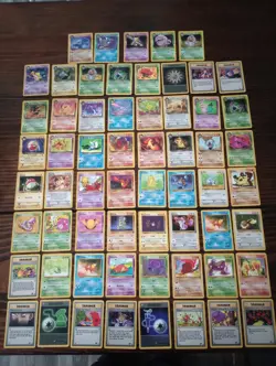 2000 Pokemon TEAM ROCKET Set NEAR COMPLETE NON HOLO 61 Card Lot RARE Lp/Nm - Image 1