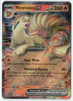 Ninetales EX Pokemon 151 Double Rare holo 38/165 Pokemon Card - Image 1
