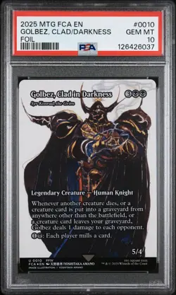 2025 MTG FINAL FANTASY: THROUGH THE AGES FOIL GOLBEZ, CLAD IN DARKNESS PSA 10 - Image 1