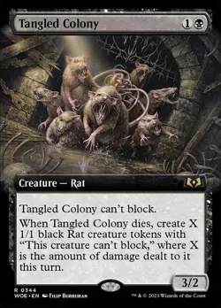 x1 Tangled Colony (Extended Art) Wilds of Eldraine Regular MTG - Image 1