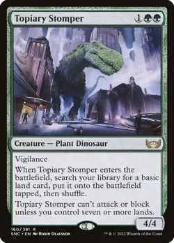 x1 Topiary Stomper Streets of New Capenna Regular Green 160 MTG - Image 1