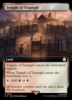 x1 Temple of Triumph (Extended Art) Universes Beyond: Fallout Regular MTG - Image 1