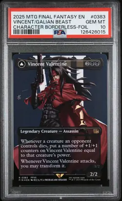 2025 MAGIC: THE GATHERING FINAL FANTASY GALIAN BEAST/VINCENT VALENTINE PSA 10 - Image 1