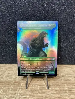 Godzilla, Primeval Champion ~ Titanoth Rex Ikoria: Lair of Behemoths Foil LP+/NM - Image 1