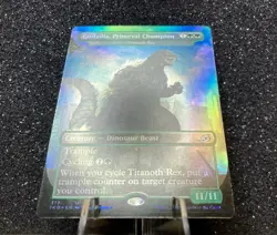 Godzilla, Primeval Champion ~ Titanoth Rex Ikoria: Lair of Behemoths Foil LP+/NM - Image 4