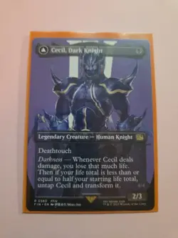 Cecil, Dark Knight Cecil, Redeemed Paladin - Final Fantasy - MtG (BORDERLESS) - Image 1
