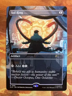 MTG Borderless Sol Ring Secret Lair: Marvel's Spider-Man: Villainous Plots!! - Image 1