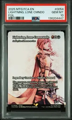 PSA 10 2025 MTG FINAL FANTASY THROUGH THE AGES LIGHTNING, LONE COMMANDO FOIL - Image 1