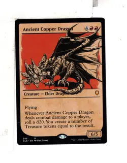 MTG SkeenAB Ancient Copper Dragon SHOWCASE from Commander Legends 2. NM. - Image 1