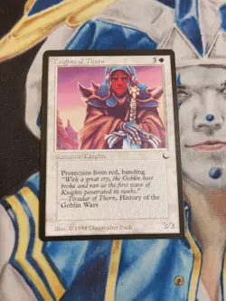 Knights of Thorn MTG The Dark Rare White Creature Slightly Played x1 GG4 - Image 2
