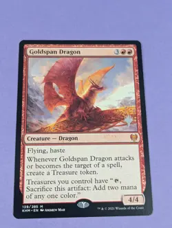 MTG Magic: Kaldheim Promos: Goldspan Dragon #139/285 Mythic - NM - Image 1