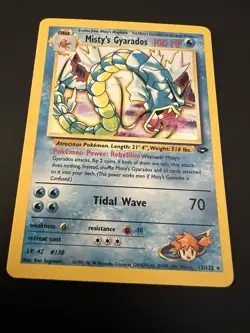 Misty’s Gyarados 13/132 Gym Challenge 2000 Pokemon Card Holo Rare NM - Image 1