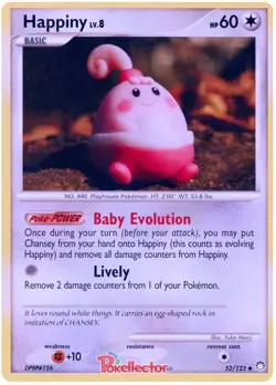 Happiny - 52/123 - Reverse Holo BK Promo LP TCG Pokemon - Image 1