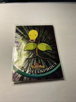 Pokemon Topps Series 1 - BELLSPROUT #69 - Black Label 2nd Print - Foil Holo LP - Image 4