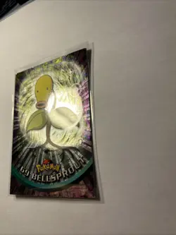 Pokemon Topps Series 1 - BELLSPROUT #69 - Black Label 2nd Print - Foil Holo LP - Image 5
