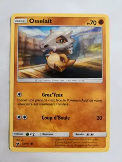 Carte Pokemon - Osselait 52/111 - SL04 : Invasion Carmin - Image 1