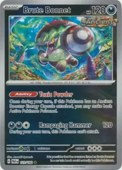 BRUTE BONNET 123/182 PARADOX RIFT POKEMON (REVERSE HOLO NM) - Image 1