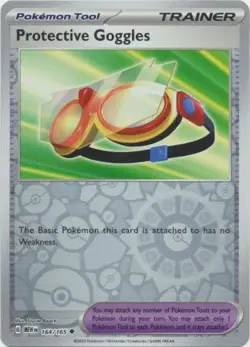 PROTECTIVE GOGGLES 164/165 151 POKEMON ENGLISH (REVERSE HOLO) - Image 1