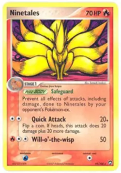 Moderately Played, English Pokemon Regular Ninetales - 19/108 - Rare EX Power Ke - Image 1