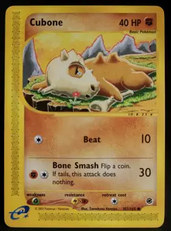 2002 Pokemon E-Reader - Cubone Expedition 103/165 Non-Holo LP/MP - Image 1